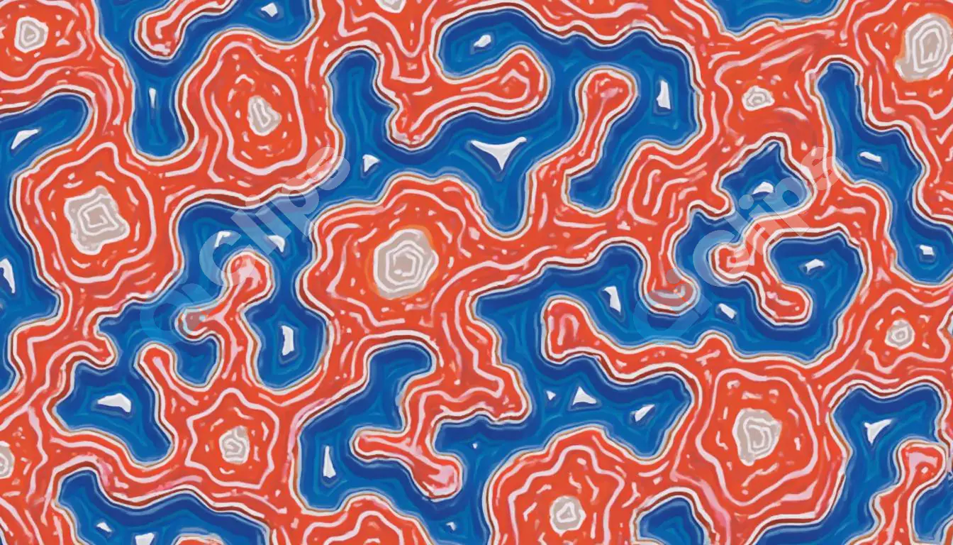 Abstract Red and Blue Topographic Pattern Background