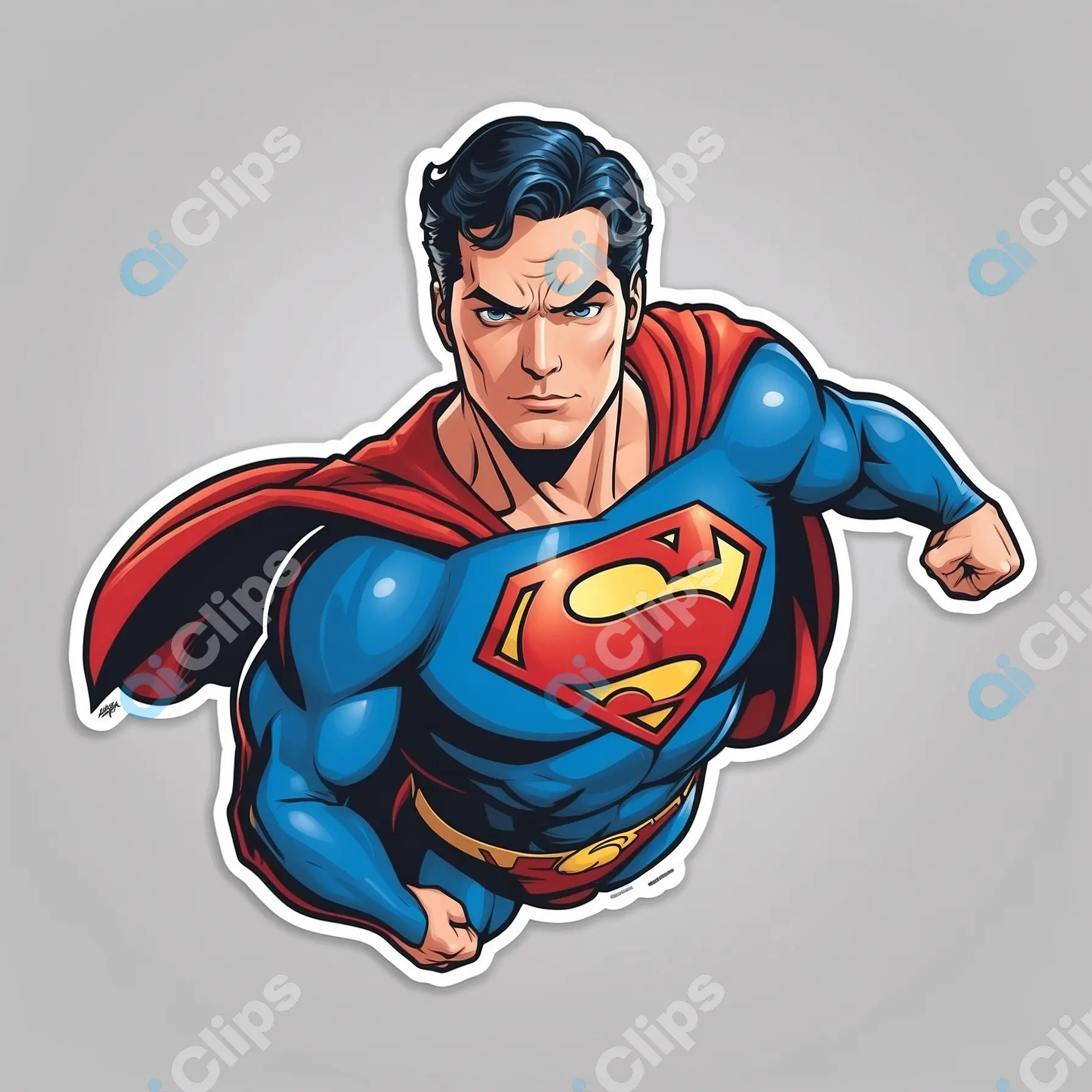 Superhero Flying Sticker