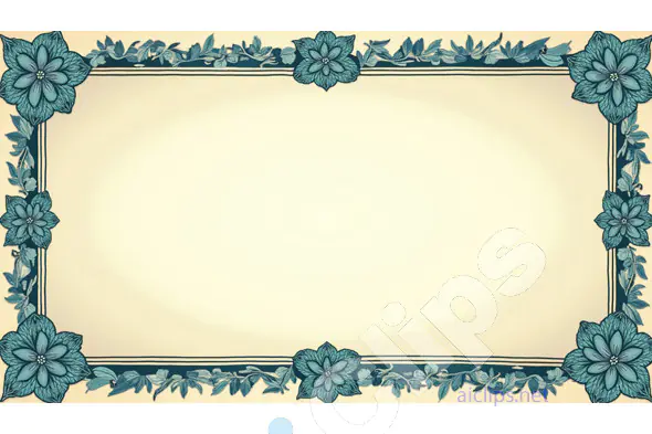 Vintage Floral Border Background - Antique Invitation Template