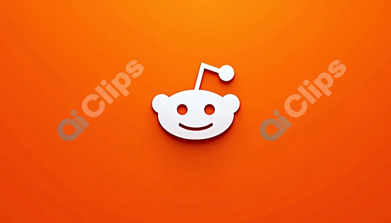 Reddit Logo on Gradient Orange Background