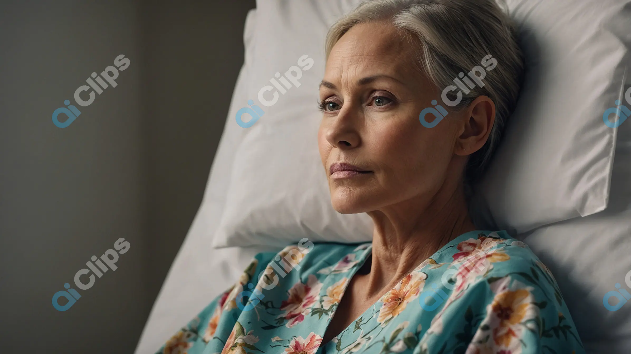 Elderly Woman Resting in Bed