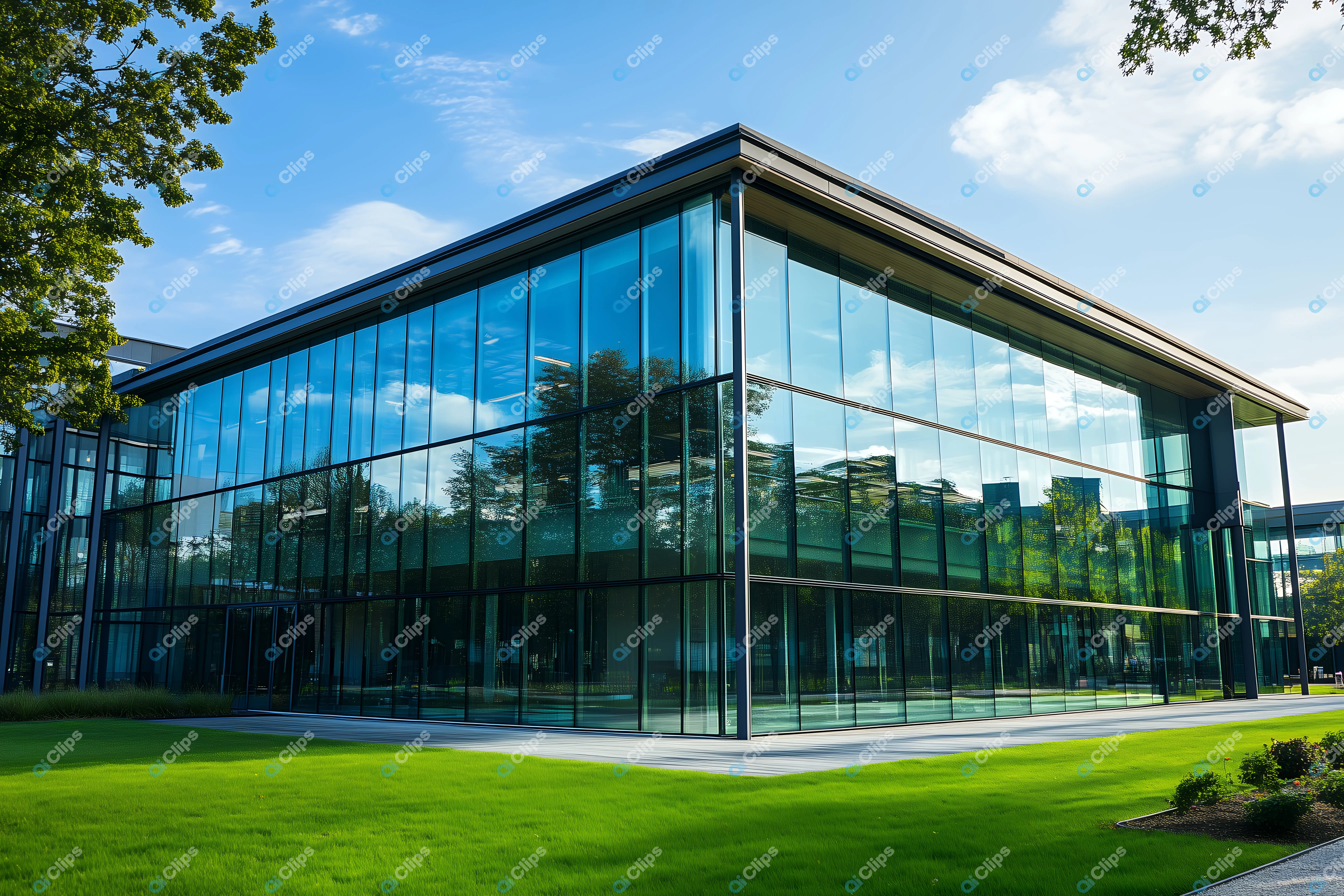 Modern Glass Office Building 1