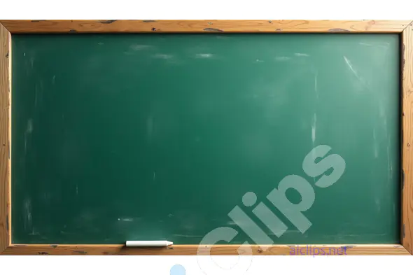 Blank Green Chalkboard with Wooden Frame