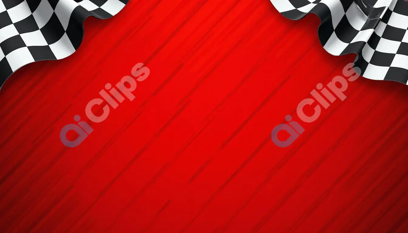 Checkered Flag Racing Background - Red Streaks