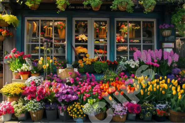 Vibrant Floral Storefront