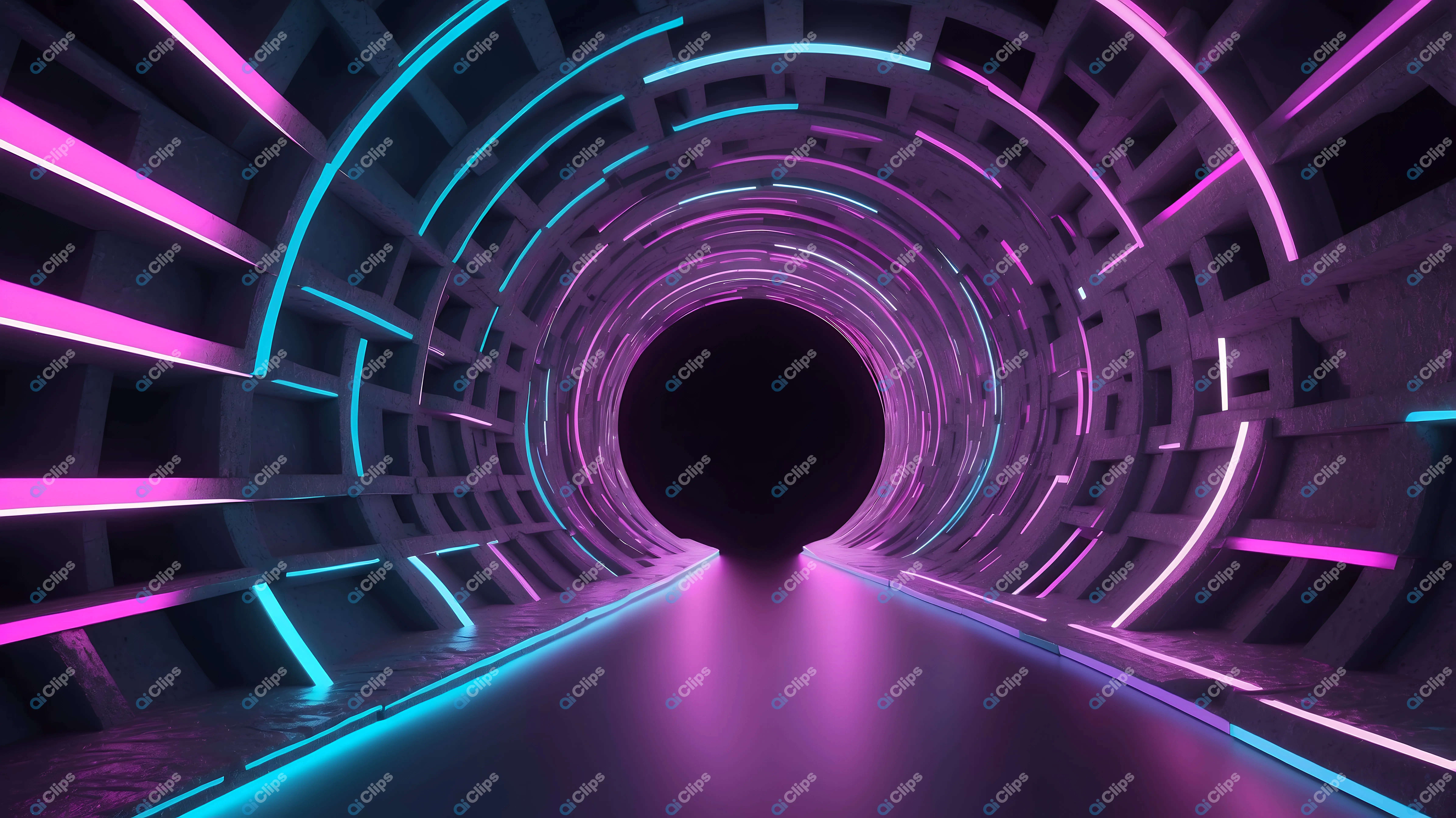 Neon Light Tunnel