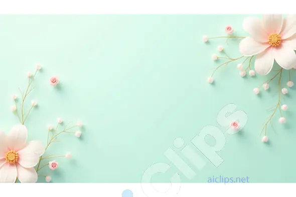 Pastel Floral Border Background