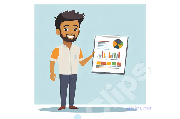 Man Presenting Data on Clipboard