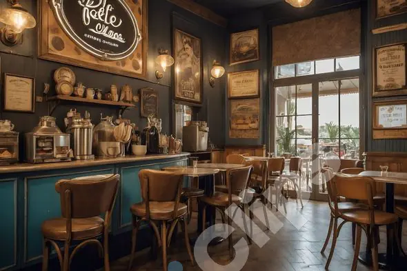 Retro Cafe Setting
