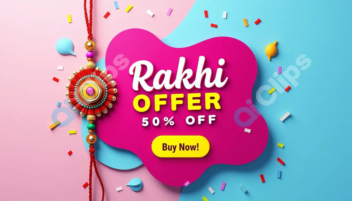 Rakhi Offer Promotion Banner - 50% Off