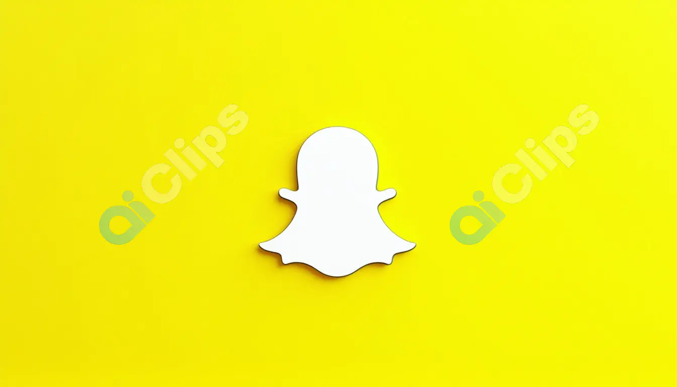 Minimalist Snapchat Logo on Yellow Background
