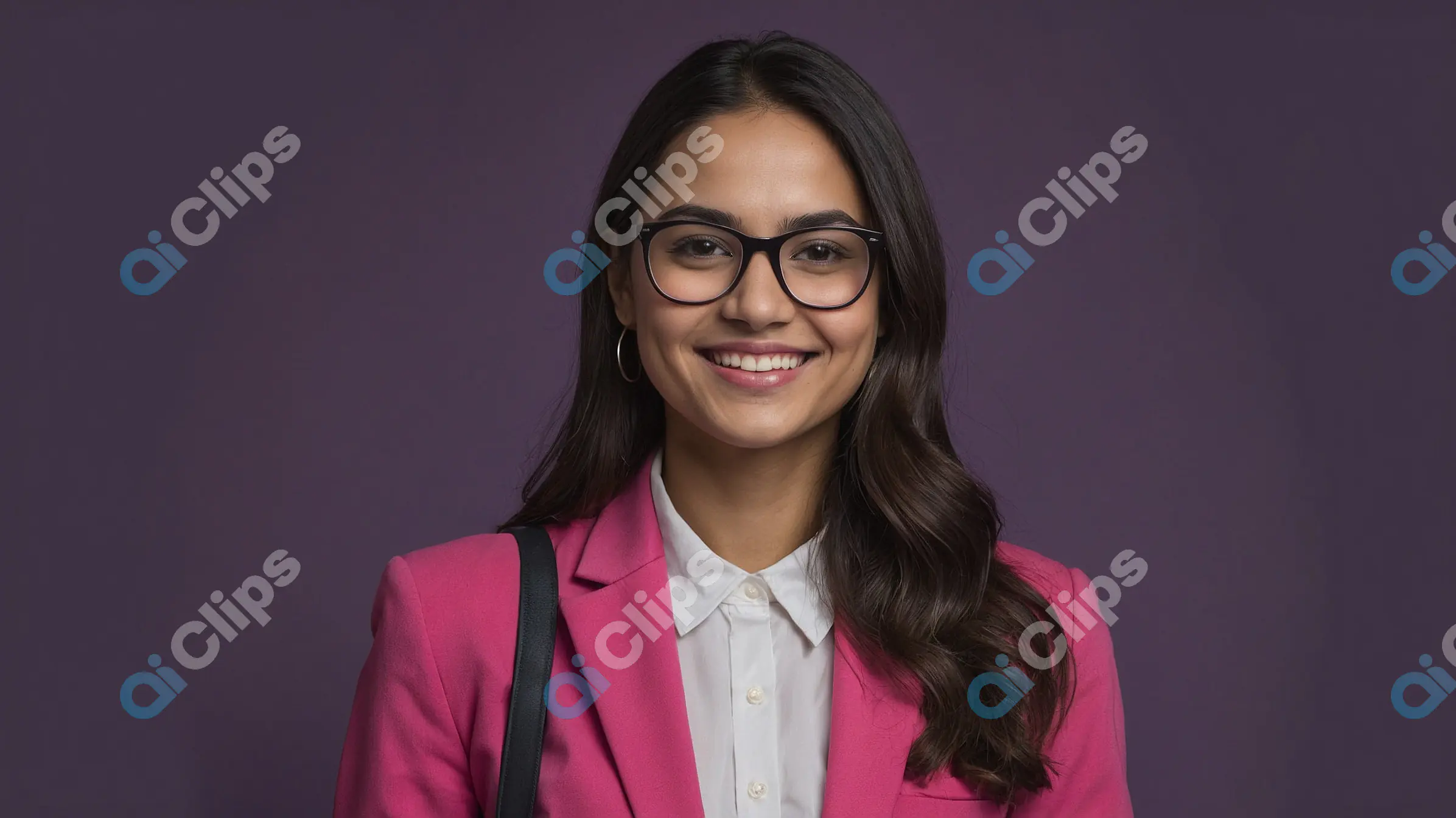 Confident Young Professional Woman in Pink Blazer