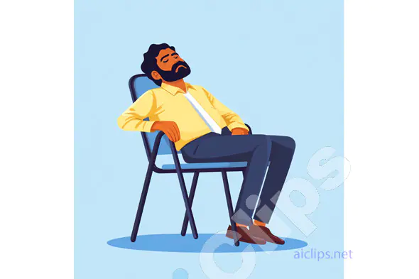 Man Sleeping on Chair