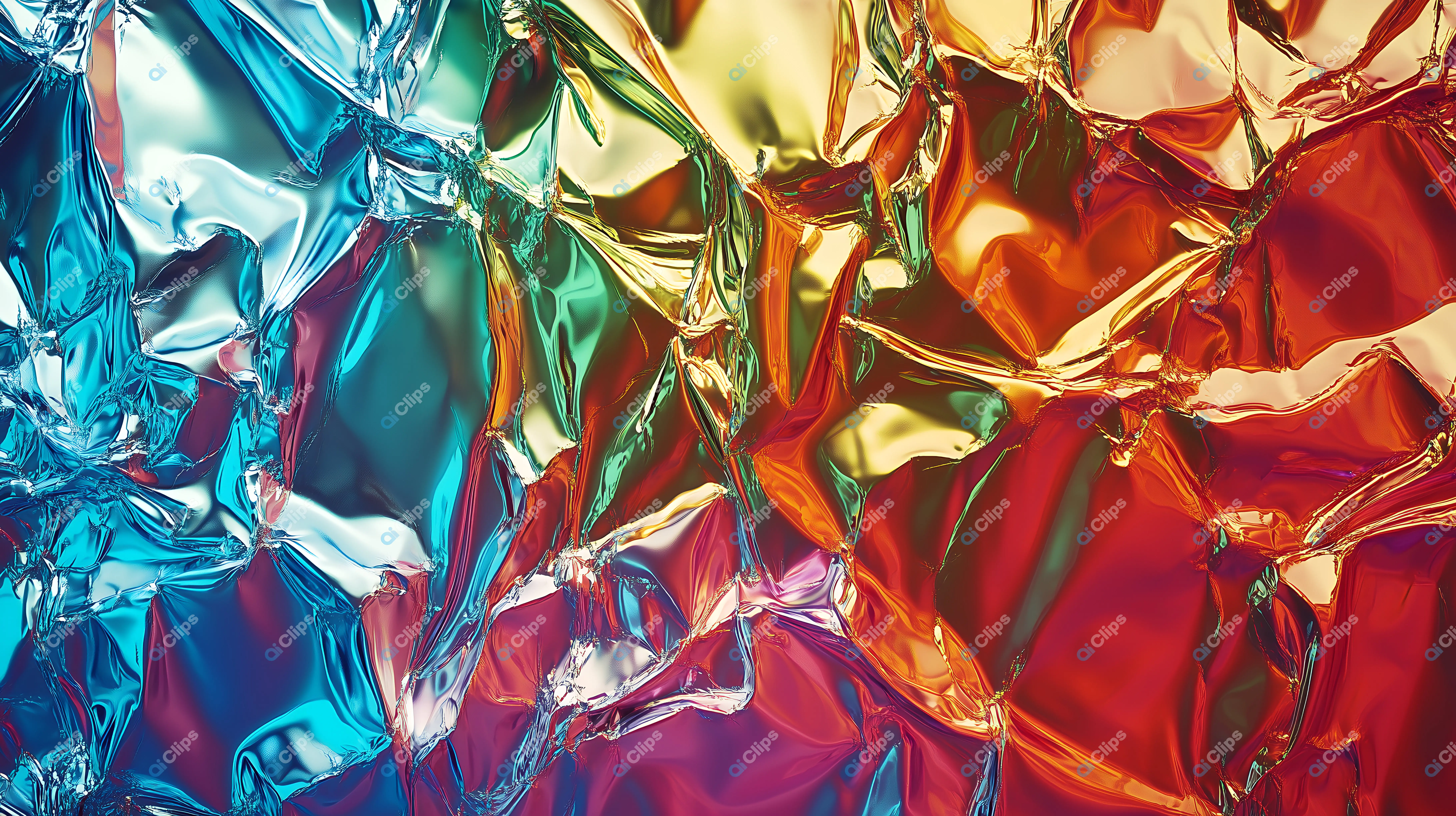 Colorful Crinkled Foil