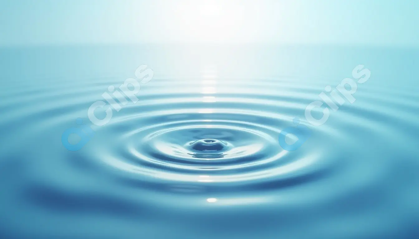 Serene Water Ripple with Soft Blue Gradient