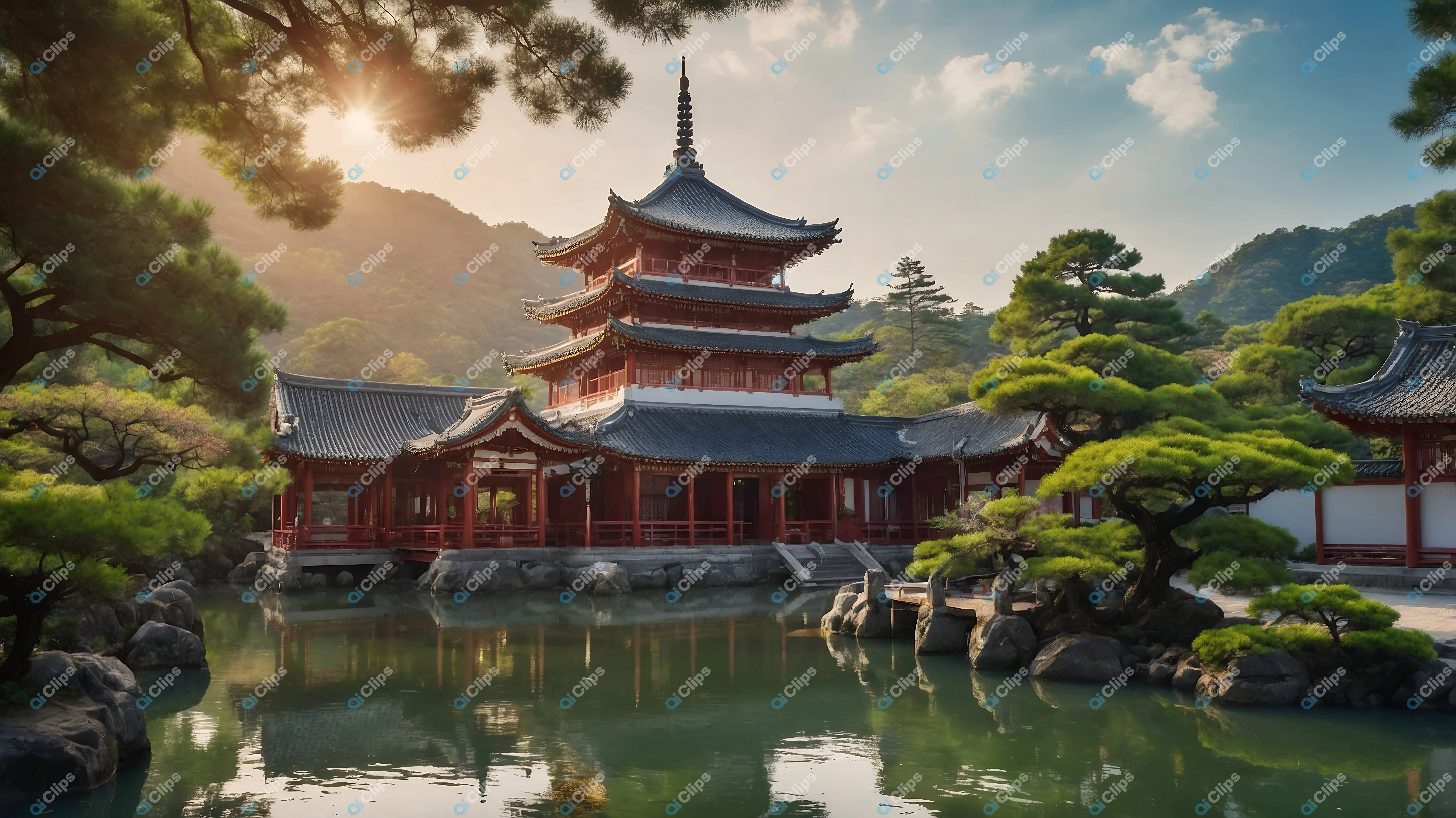 Peaceful Japanese Pagoda