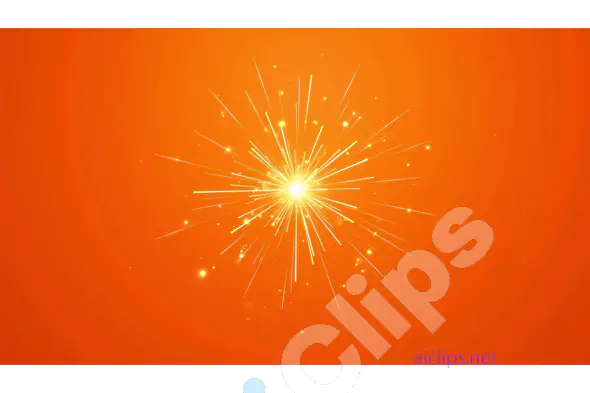 Radiant Firework Burst on Vibrant Orange Background