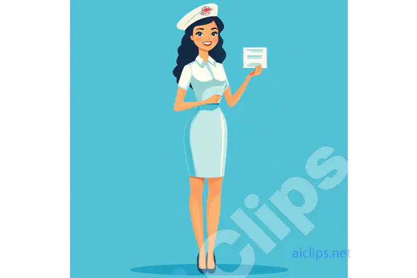 Retro Style Waitress Illustration