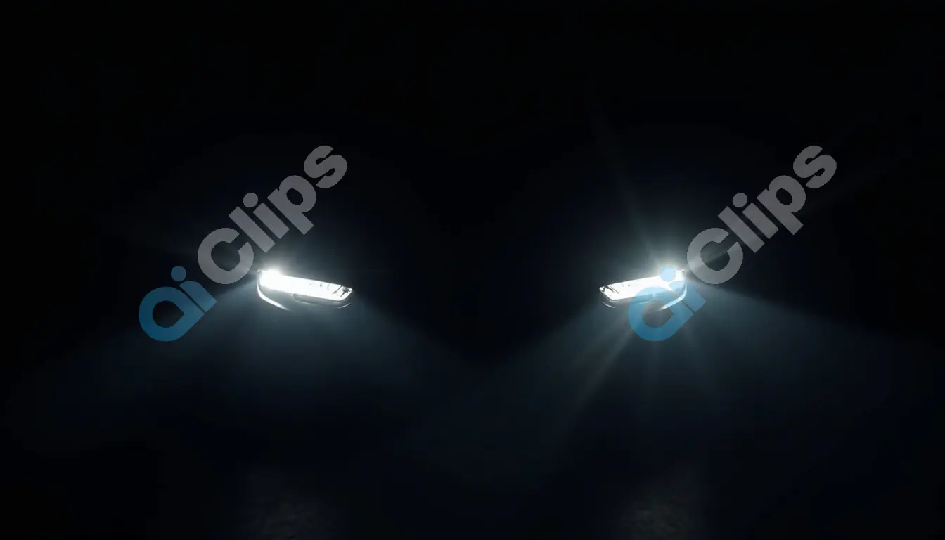 Headlights Piercing the Darkness