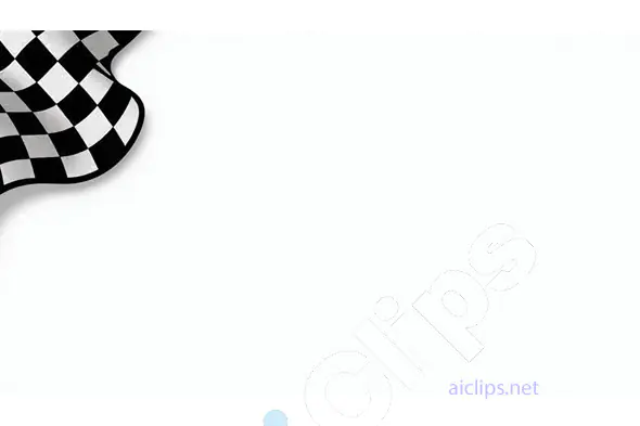 Minimalist Checkered Flag Design on White Background