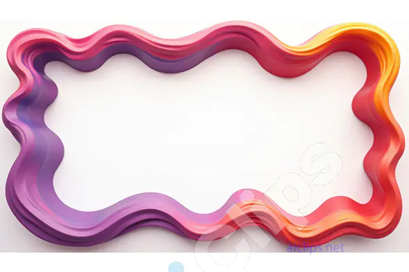 Abstract Wavy Border Background - Vibrant Frame Design