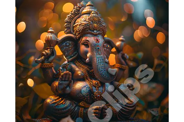 Ganesha Statue with Lights