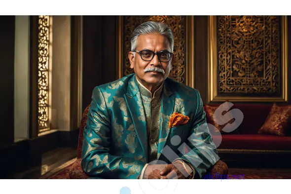 Elegant Elderly Man in Traditional Attire