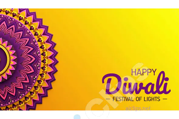 Diwali Greeting Card with Vibrant Rangoli Design