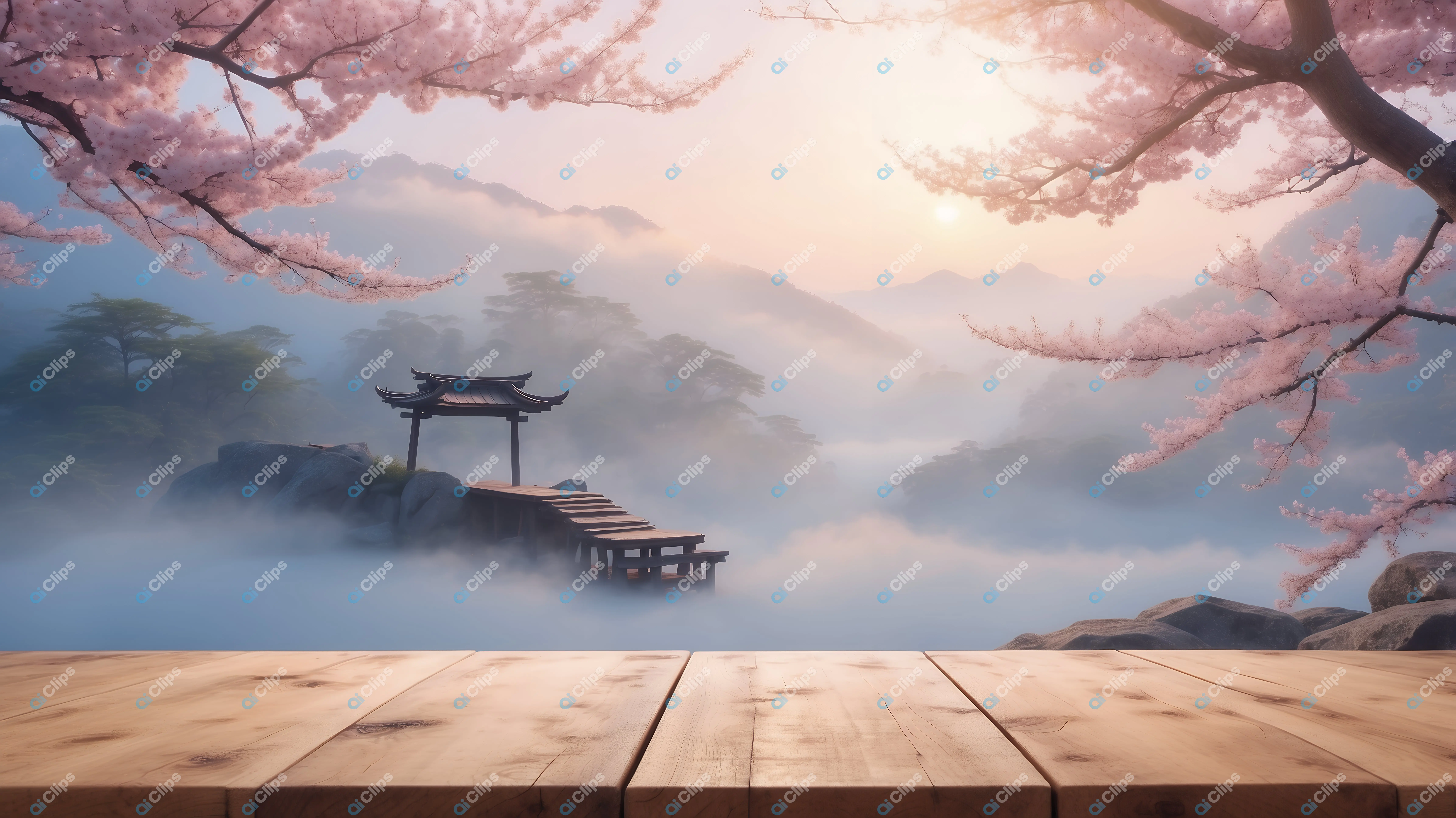 Serene Cherry Blossom View