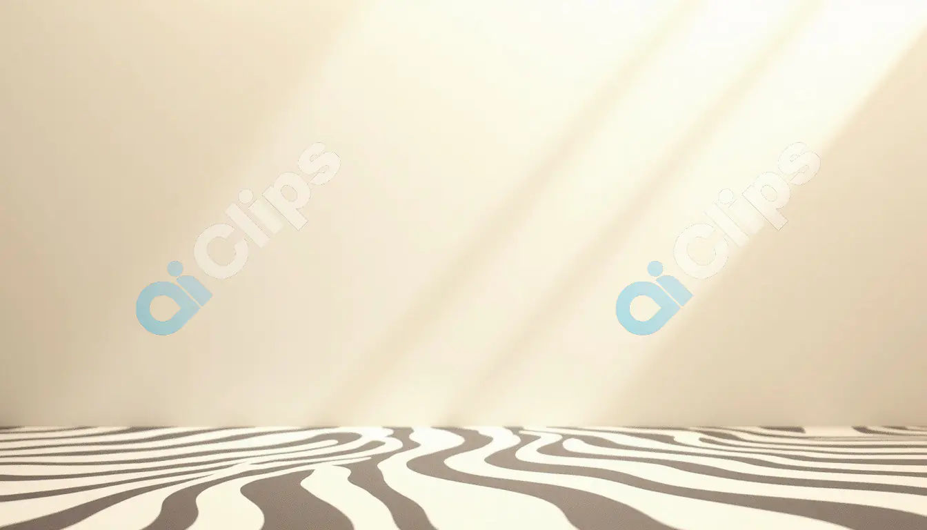 Minimalist Zebra Print Floor with Sunlight Shadows