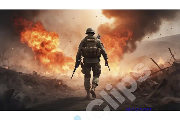 Soldier in Battle