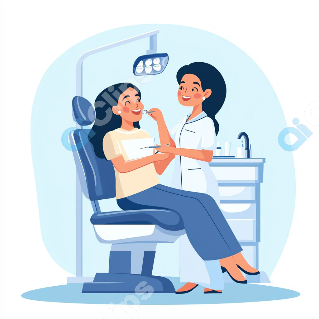 Woman at Dentist's Office