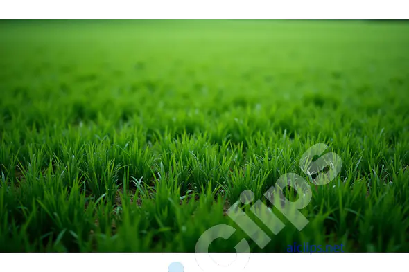 Lush Green Grass Field Close-Up