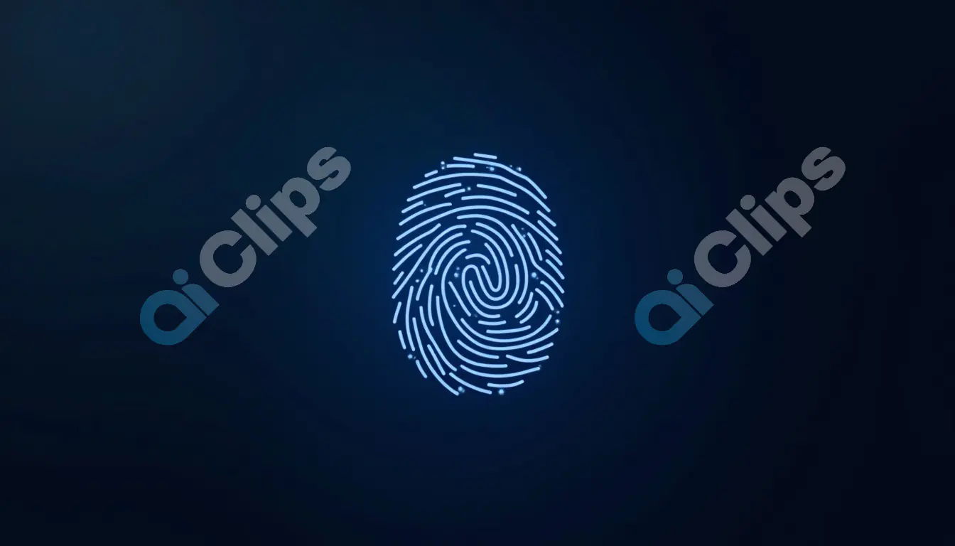 Digital Fingerprint on Dark Background