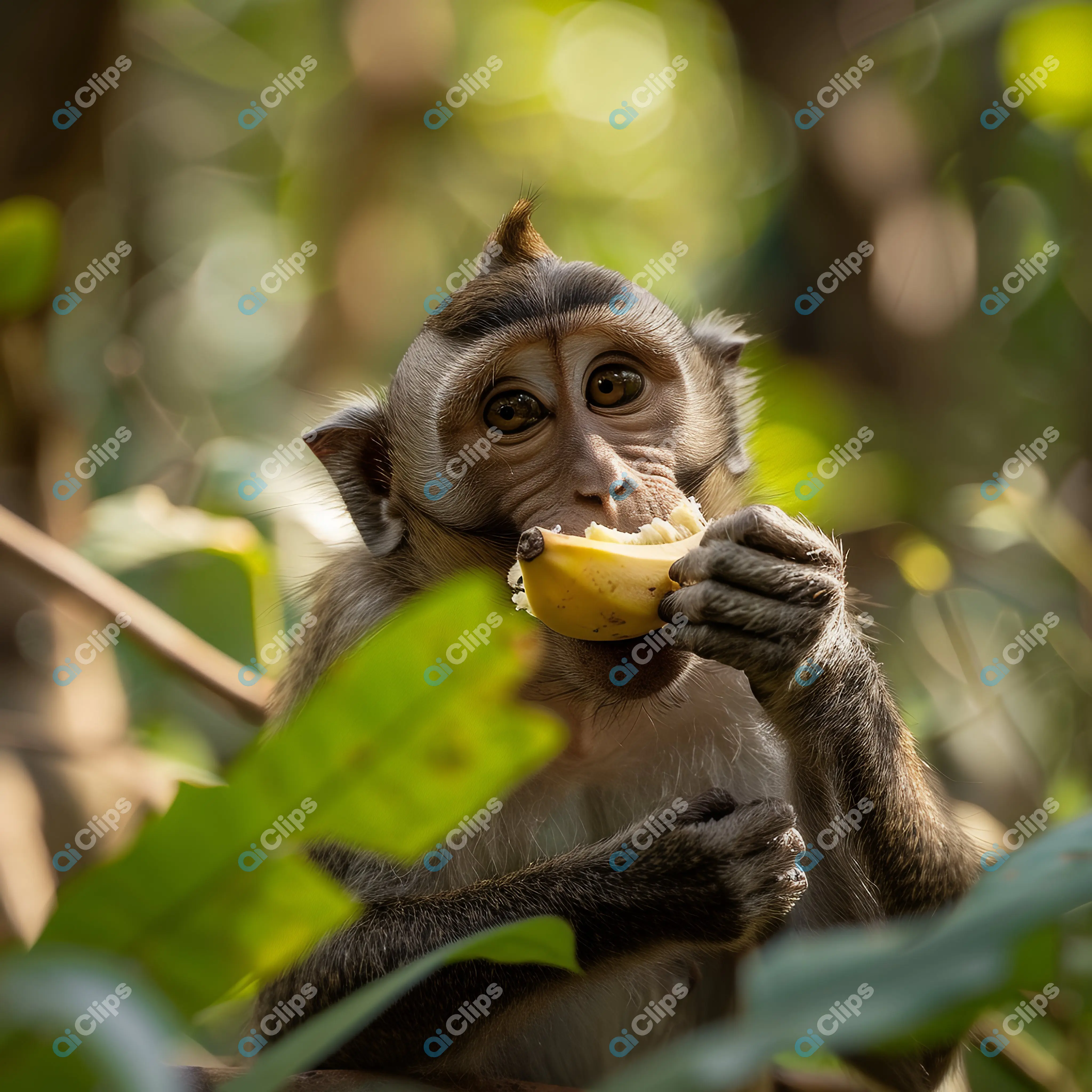 Monkey Eating Banana