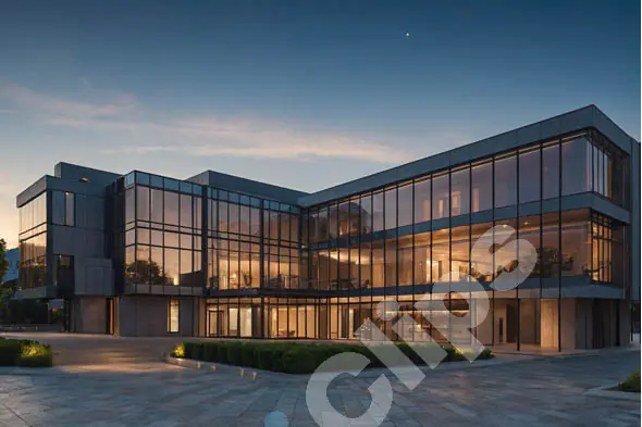 Modern Glass Office Building