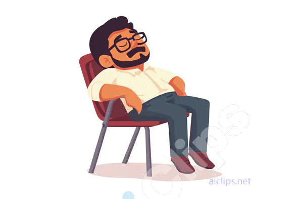 Man Napping on Chair