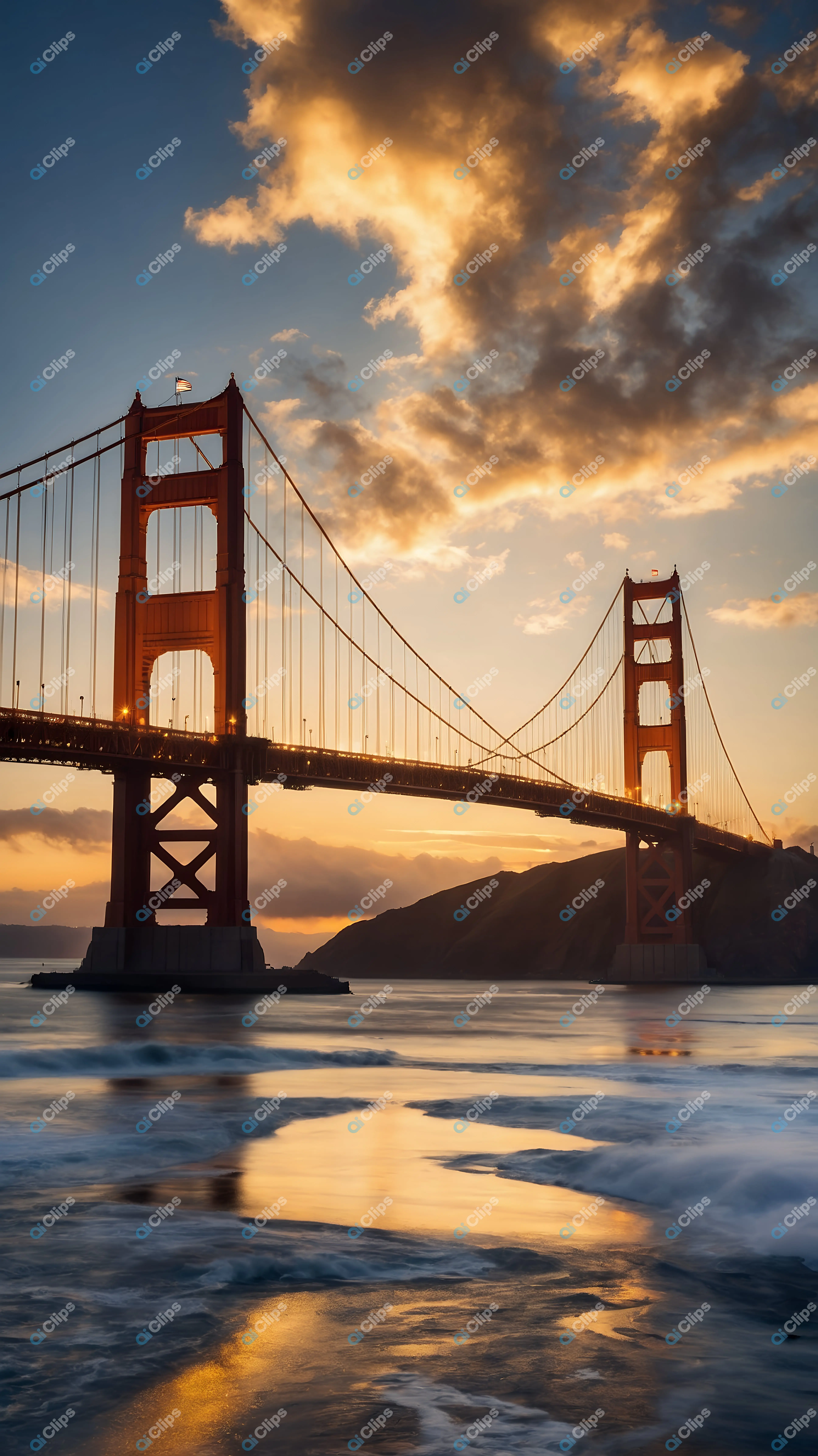 Golden Gate Bridge Evening Glow