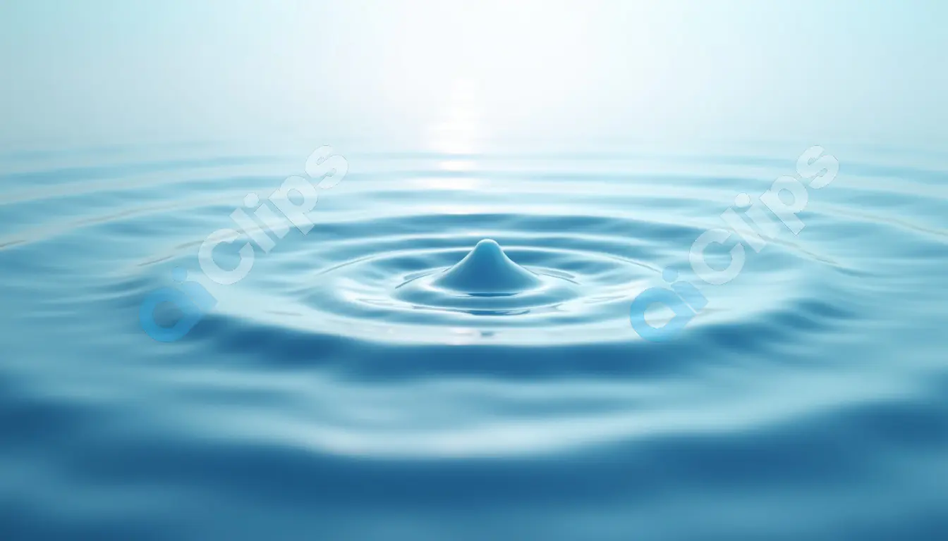 Tranquil Water Ripple with Gentle Blue Waves