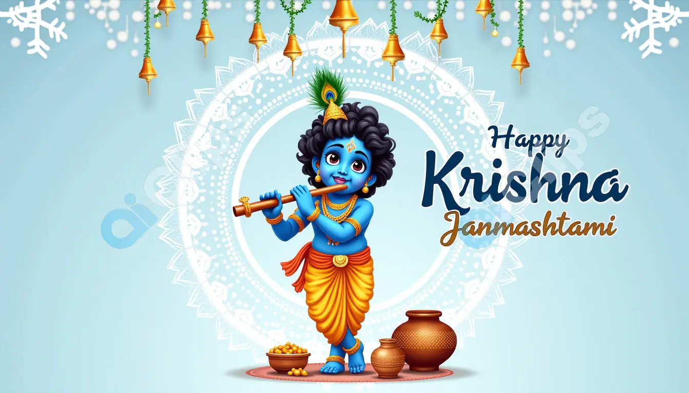 Charming Baby Krishna Janmashtami Celebration