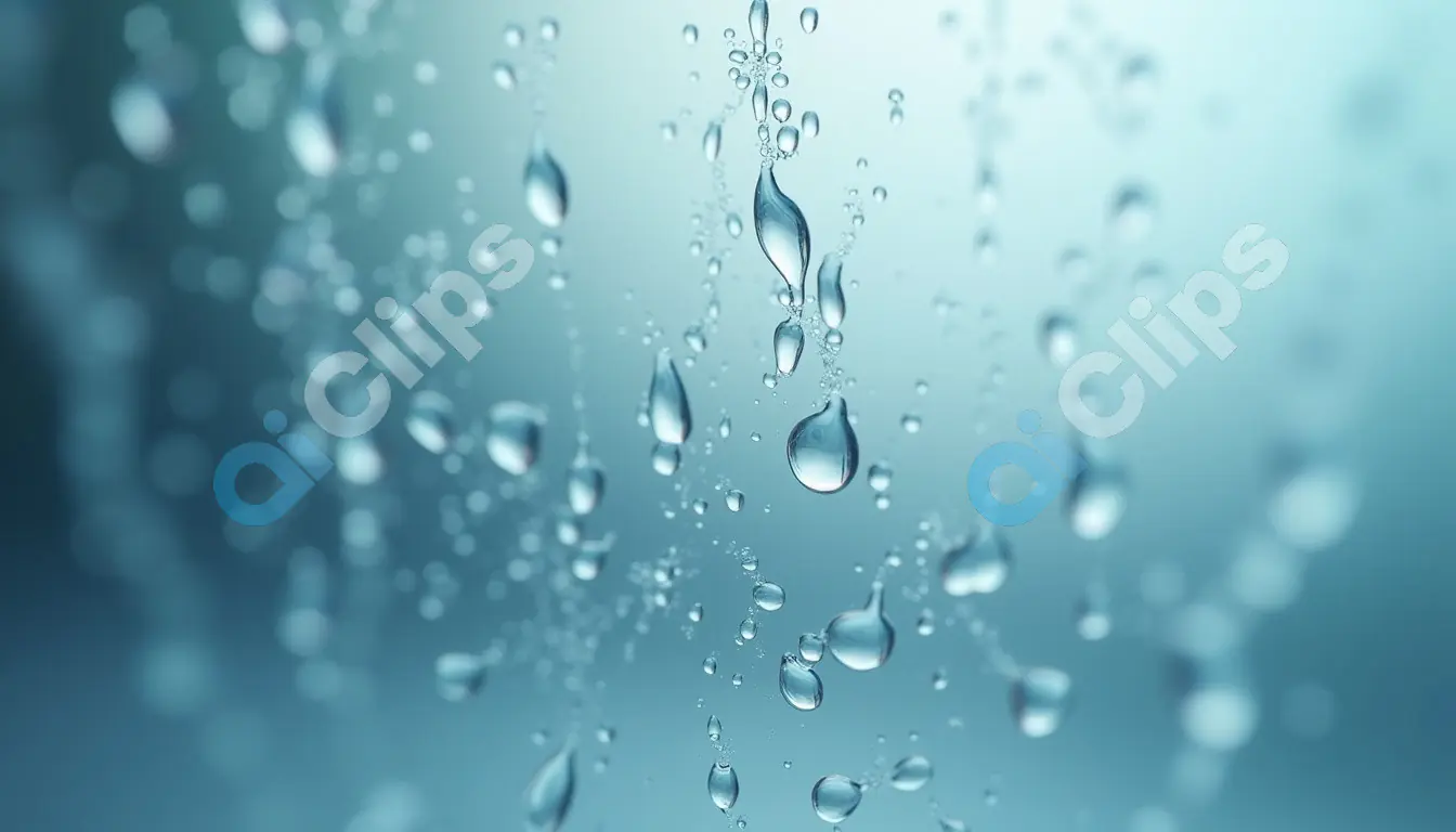 Abstract Water Droplets on Glass - Macro Photography