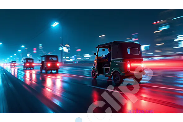 City Lights Auto Rickshaw Night Ride