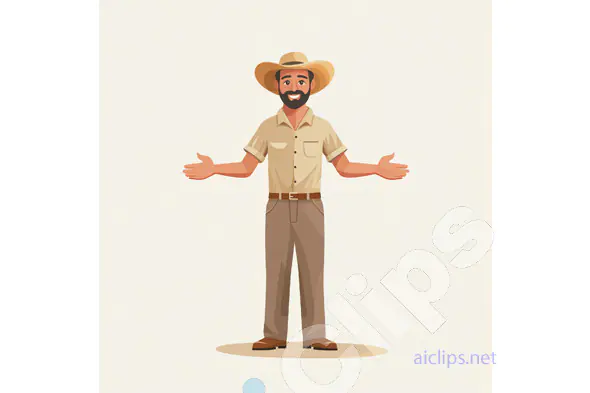 Friendly Farmer in Hat