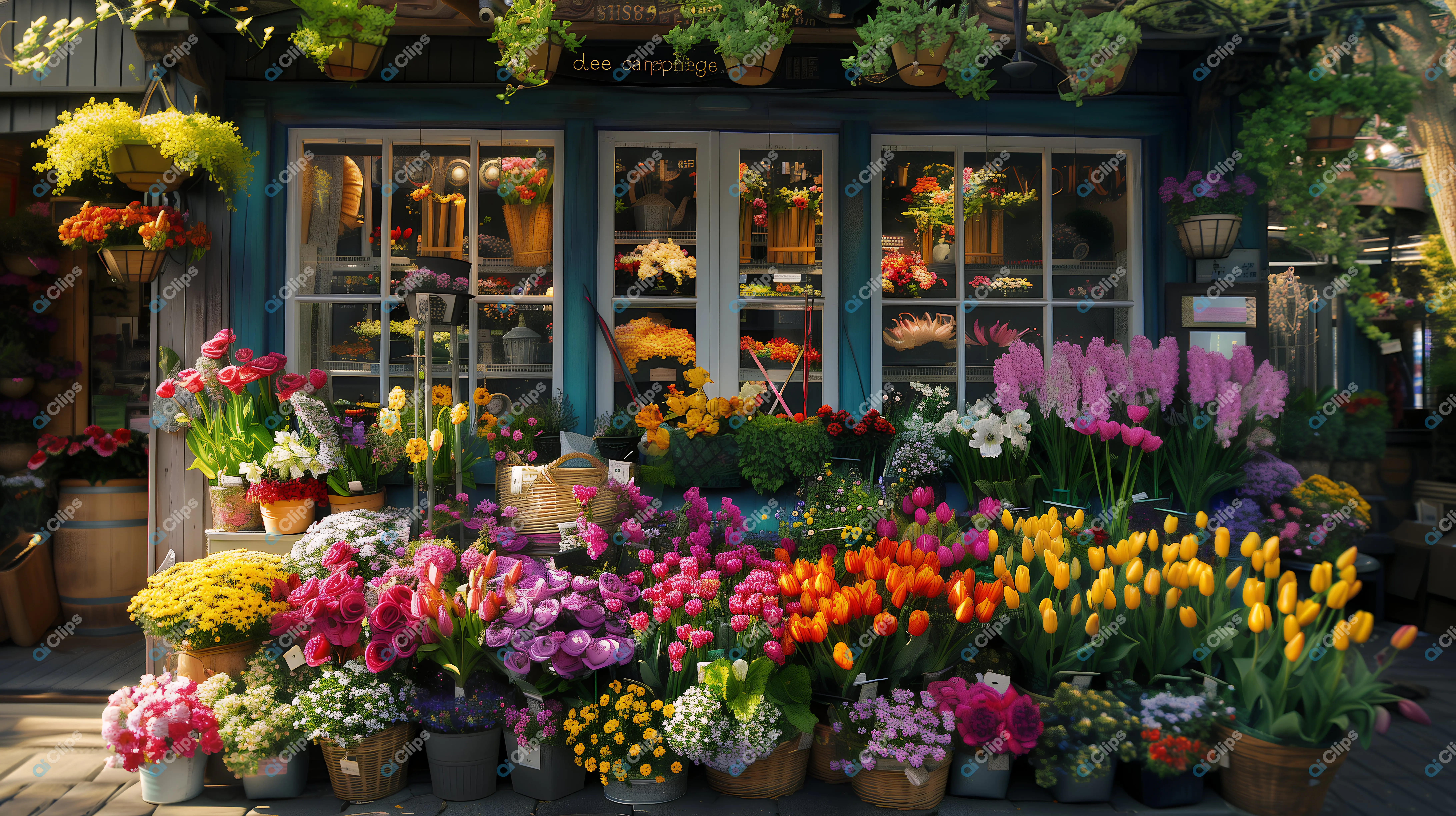Vibrant Floral Storefront