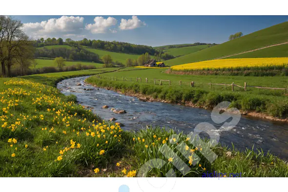 Serene Countryside Stream