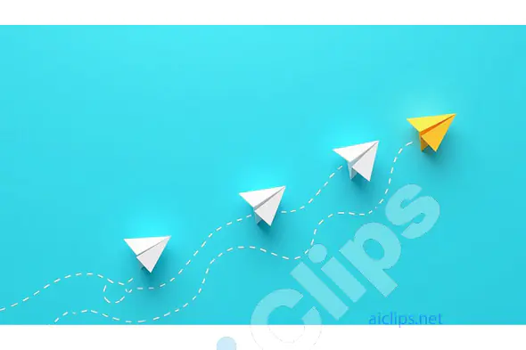 Leadership and Innovation Concept with Paper Airplanes - Alternate Path
