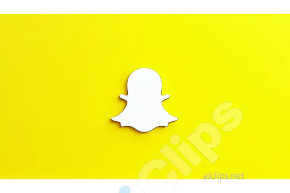 Minimalist Snapchat Logo on Yellow Background