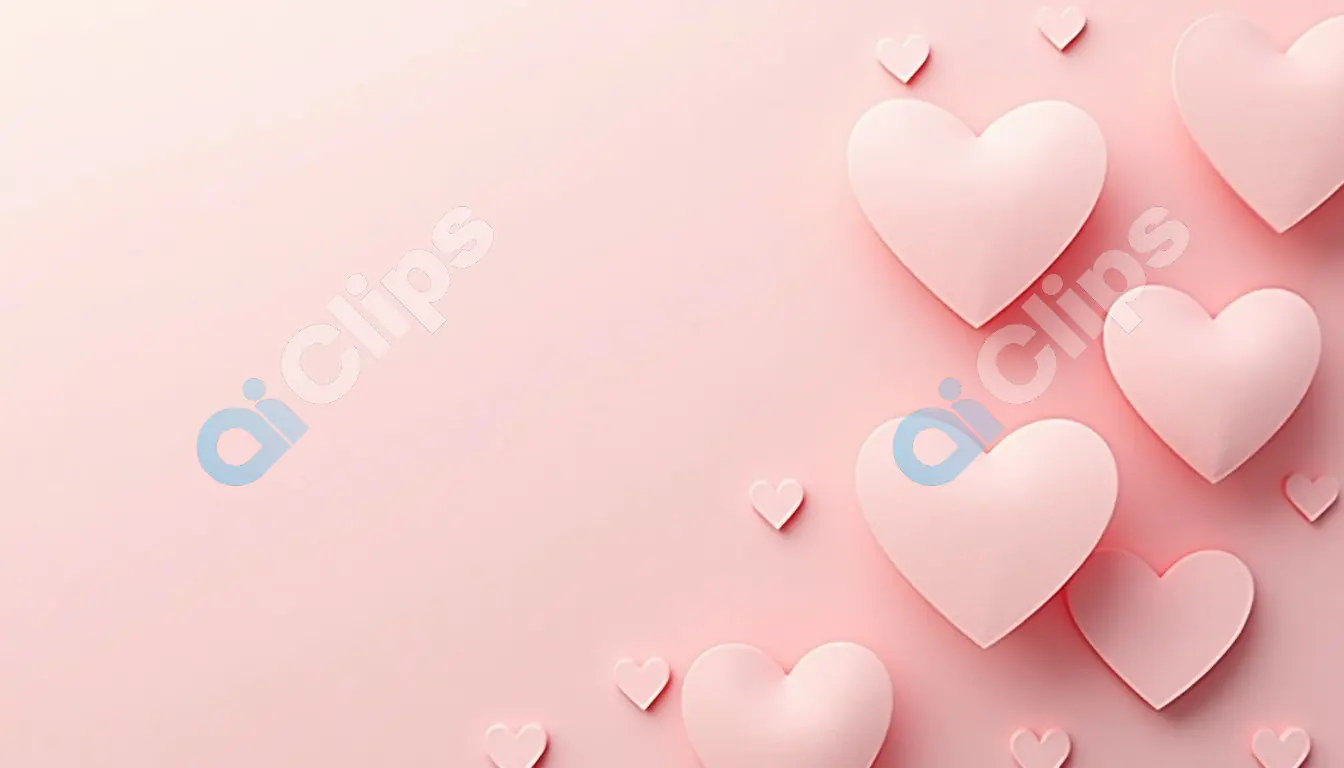 Soft Pink Heart Design with Layered 3D Effect