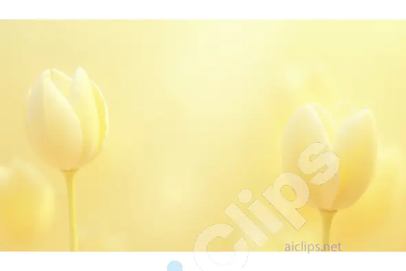 Delicate Yellow Tulips on Soft Gradient Background