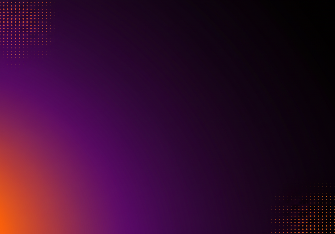 Gradient Background with Orange and Purple Halftone Dots
